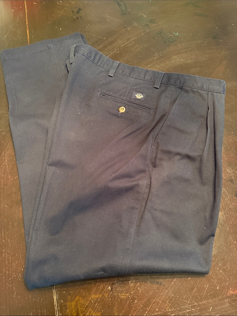LIKE NEW Dockers Men’s Navy Pleated Work Pants 
Size 40x32